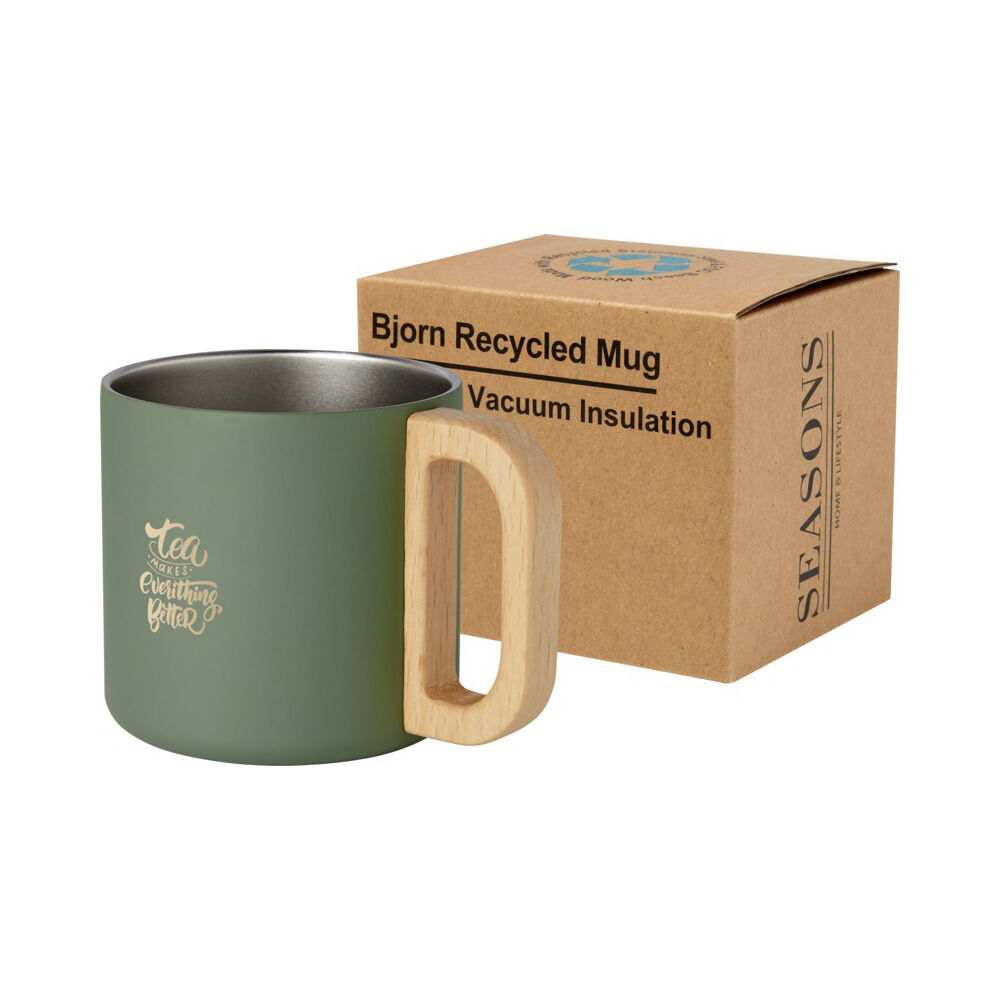 Bjorn Insulated Mug (green with sample branding)