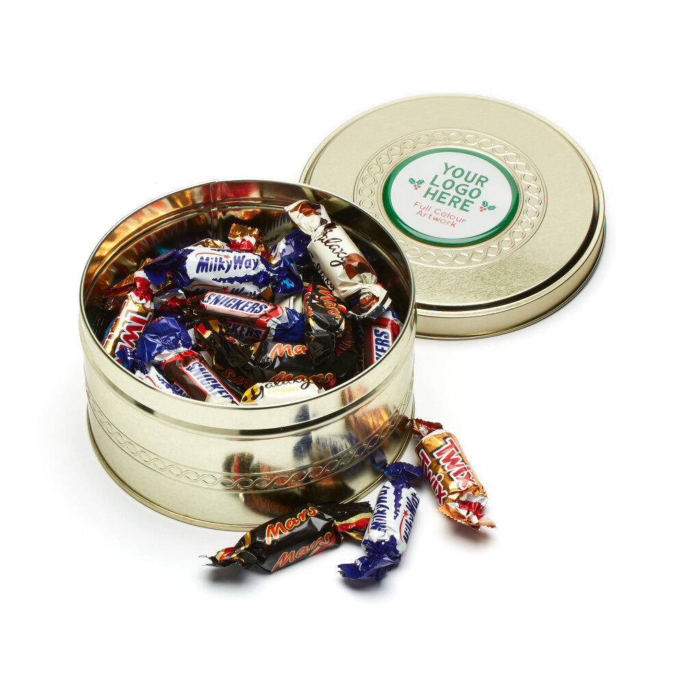 Branded Gold Tin of Celebrations Chocolates