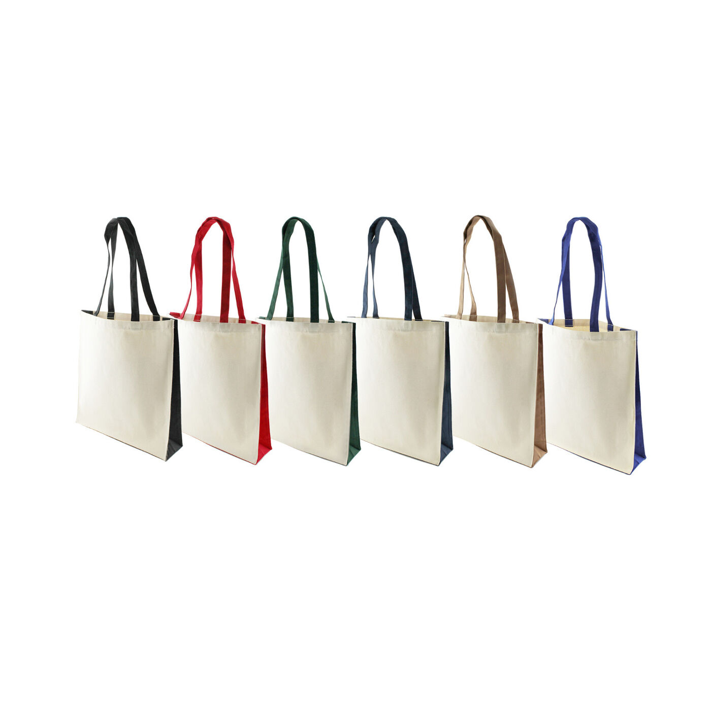 Canvas Shoppers with Colour Trim - Full Range