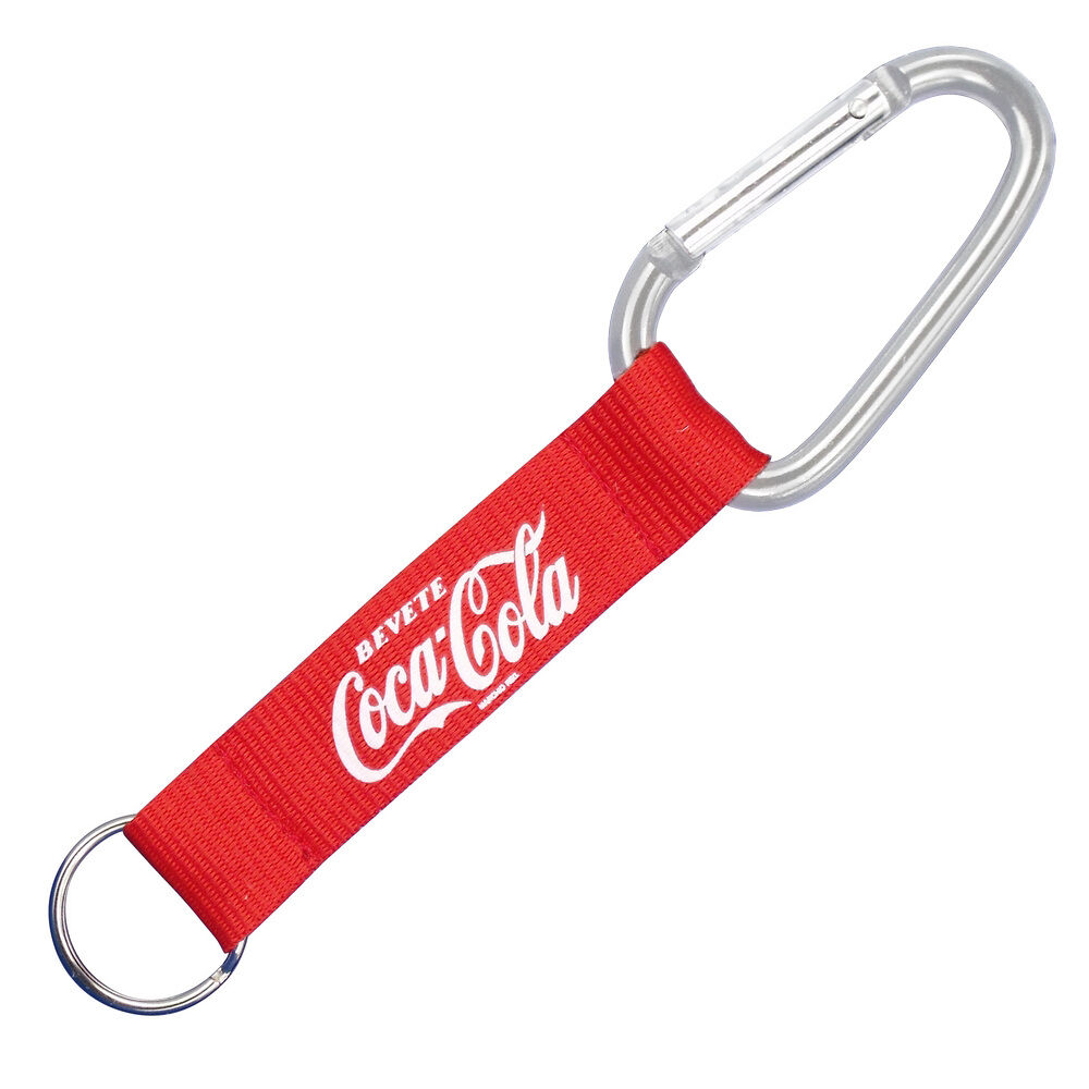 Carabiner Woven Keyring (sample print branding)