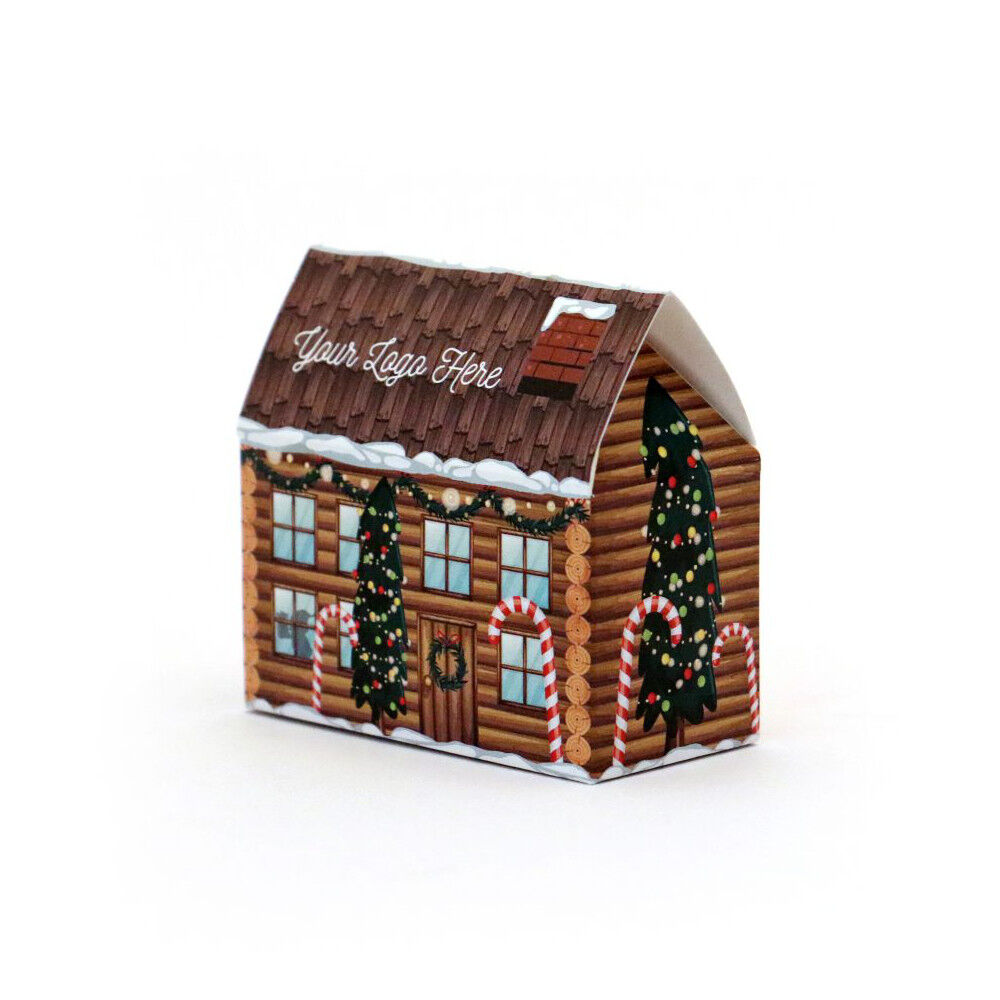 Christmas Confectionary Gift Box (House with 2 Chocolate Elves)