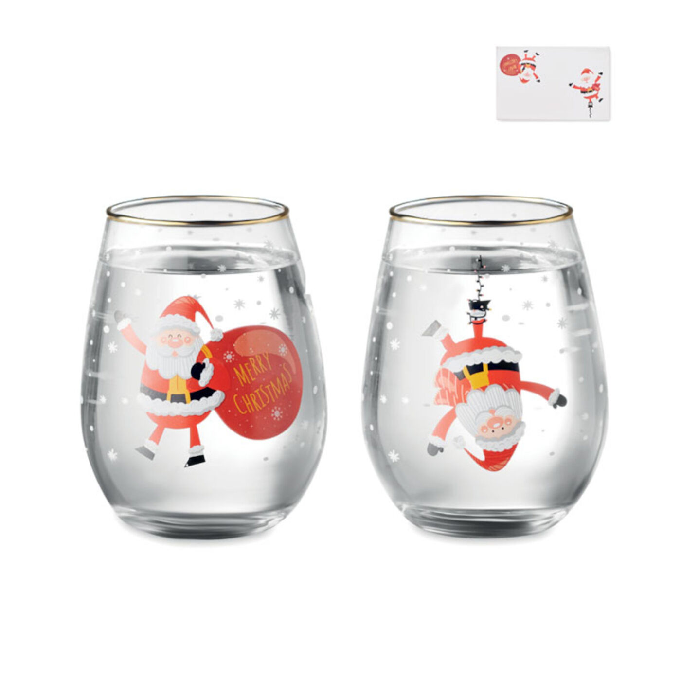 Christmas Glasses with Gift Box