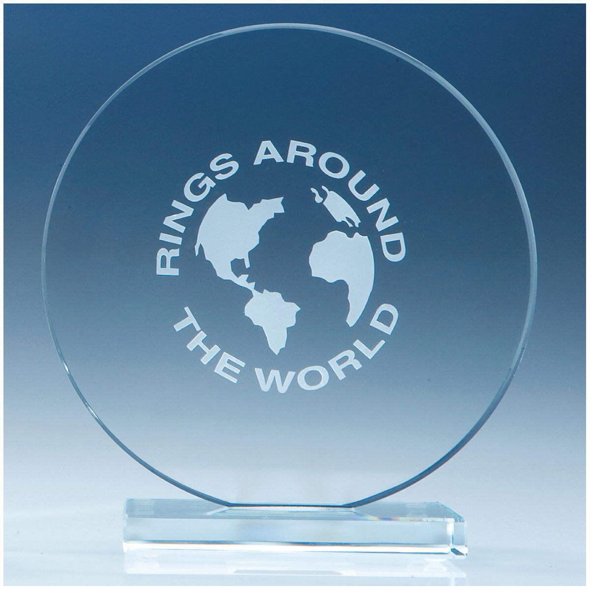 15cm Clear Glass Circle Award