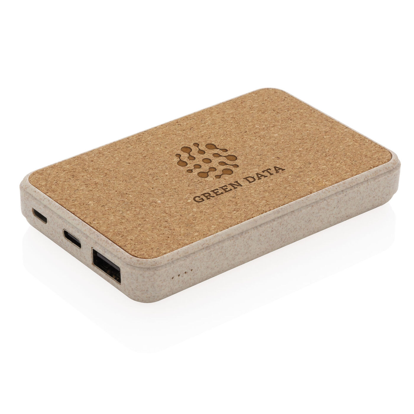 Cork and Wheat Powerbank (with sample branding)