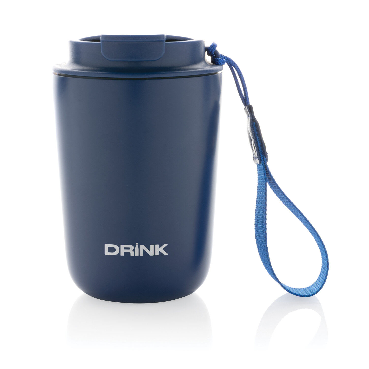 Cuppa Tumbler with Lanyard (blue with sample branding)