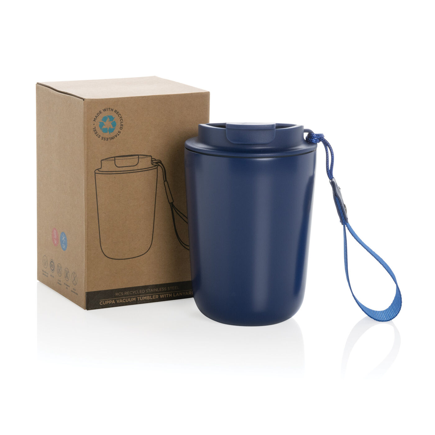 Cuppa R-Steel Vacuum Tumbler with Lanyard