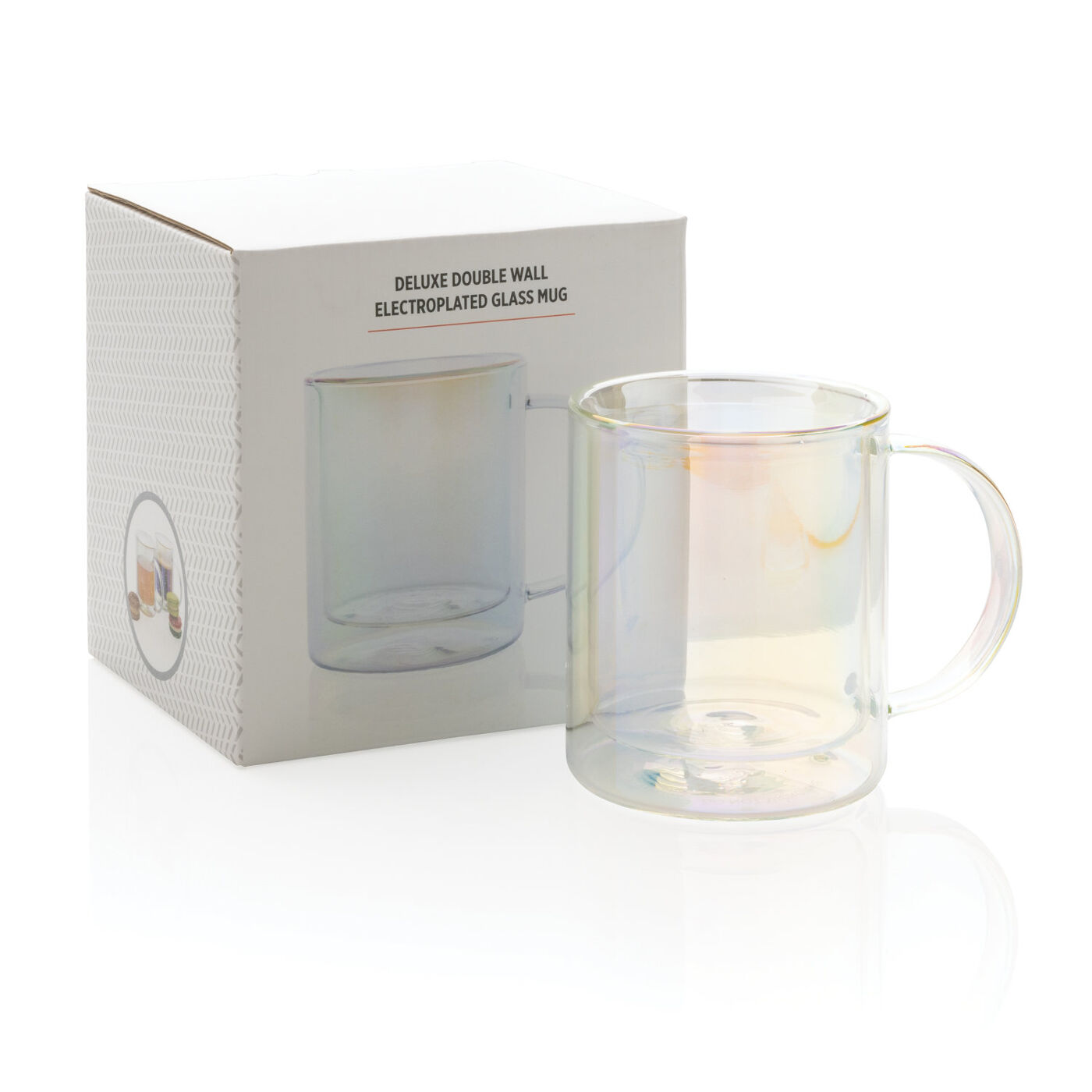 Double Wall Electroplated Glass Mug