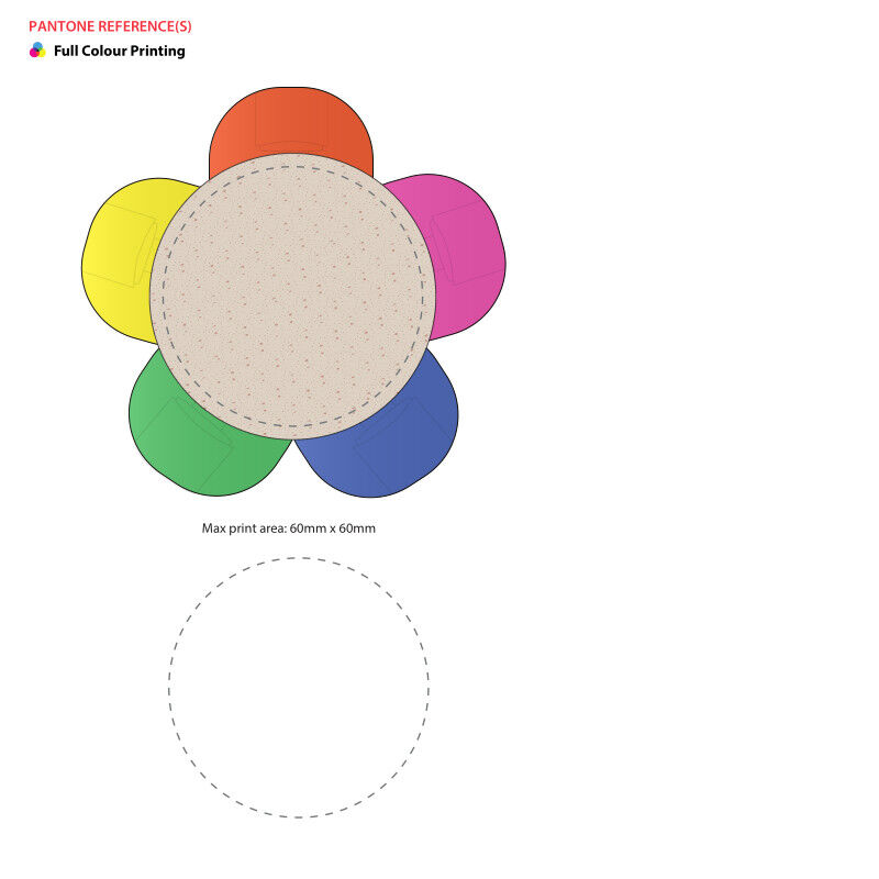 Eco Flower 5-Colour Highlighter (print template - full colour)