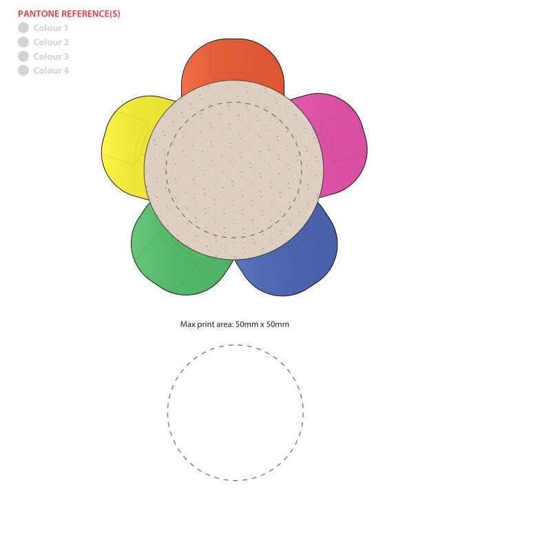 Eco Flower 5-Colour Highlighter (print template - up to 4-colour)