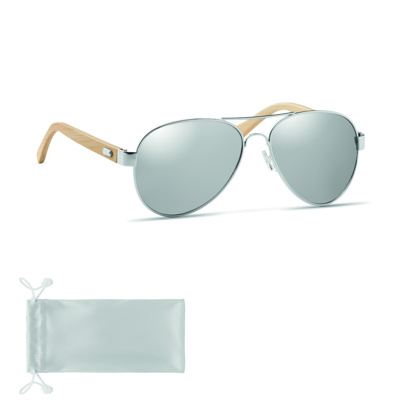 Honiara Aviator Sunglasses (mirror tint with pouch)