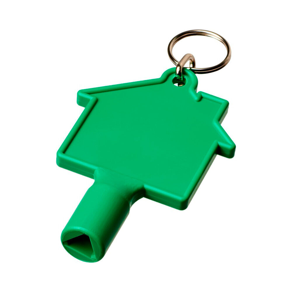 Custom Branded House-Shaped Utility Meter Box Key