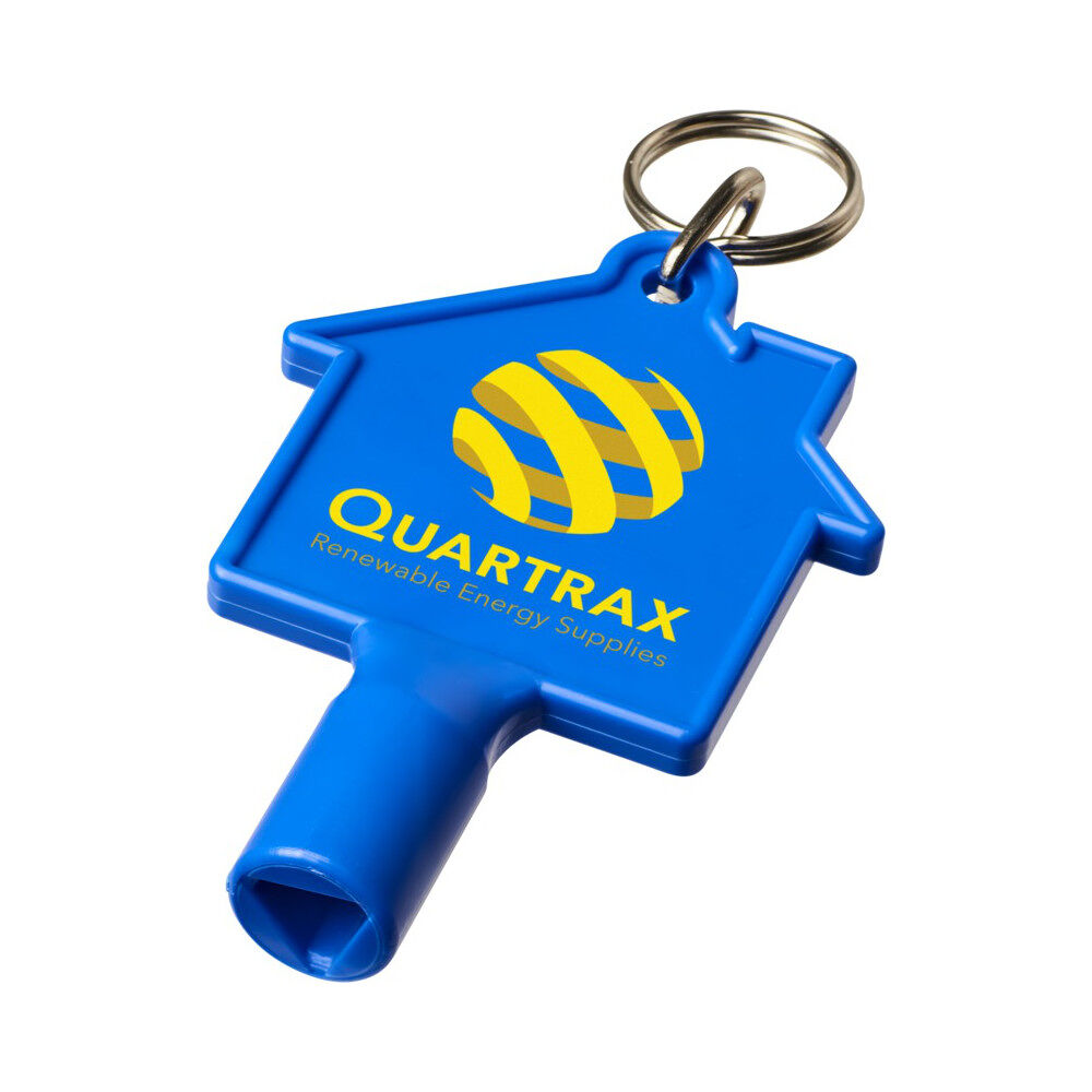 House-Shaped Utility Meter Box Key (sample branding)