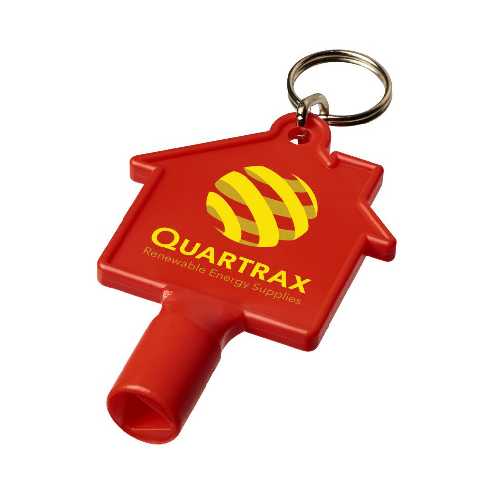 Custom Branded House-Shaped Utility Meter Box Key