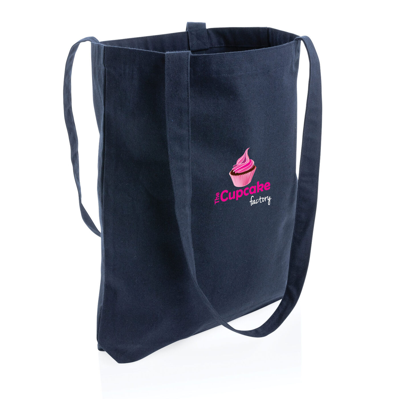 Impact AWARE recycled cotton tote 330 gsm (navy with sample branding)