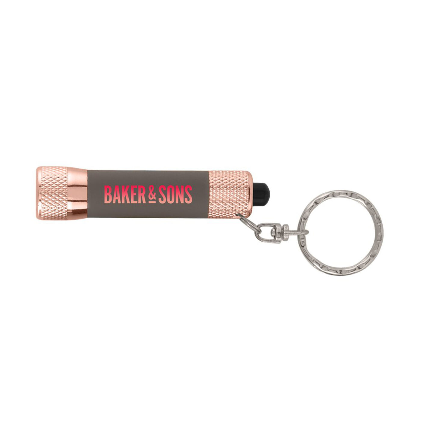 Keychain Torch in Rose Gold (taupe with sample branding)