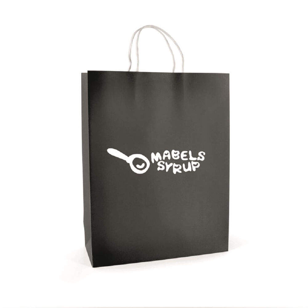 Large Twist Handle Paper Bags in Black