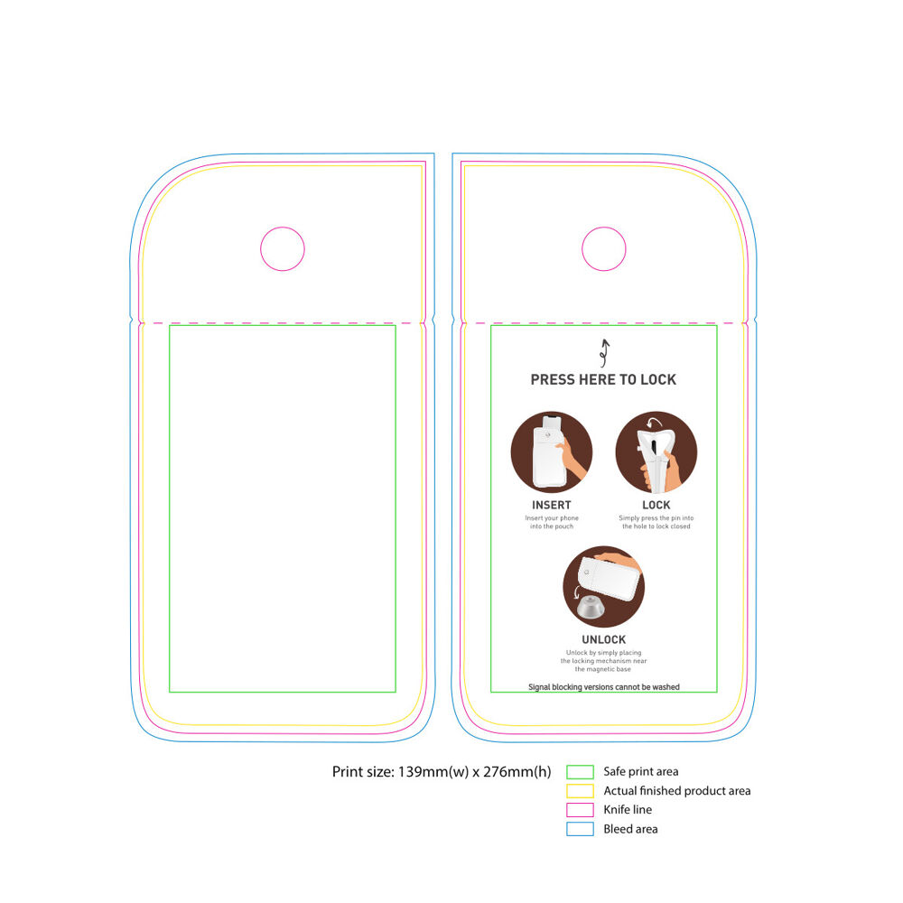 Lockable Phone Pouch (print template)