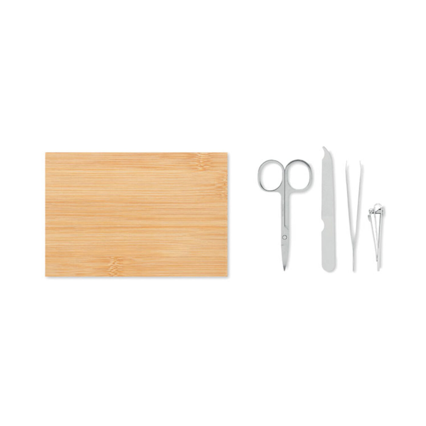 Manicure Set In Bamboo Case