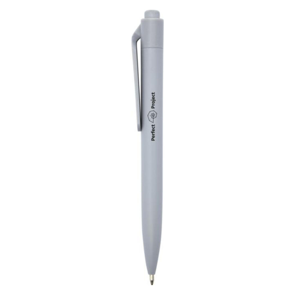 Marksman Stone Ballpoint Pen (grey with sample branding)