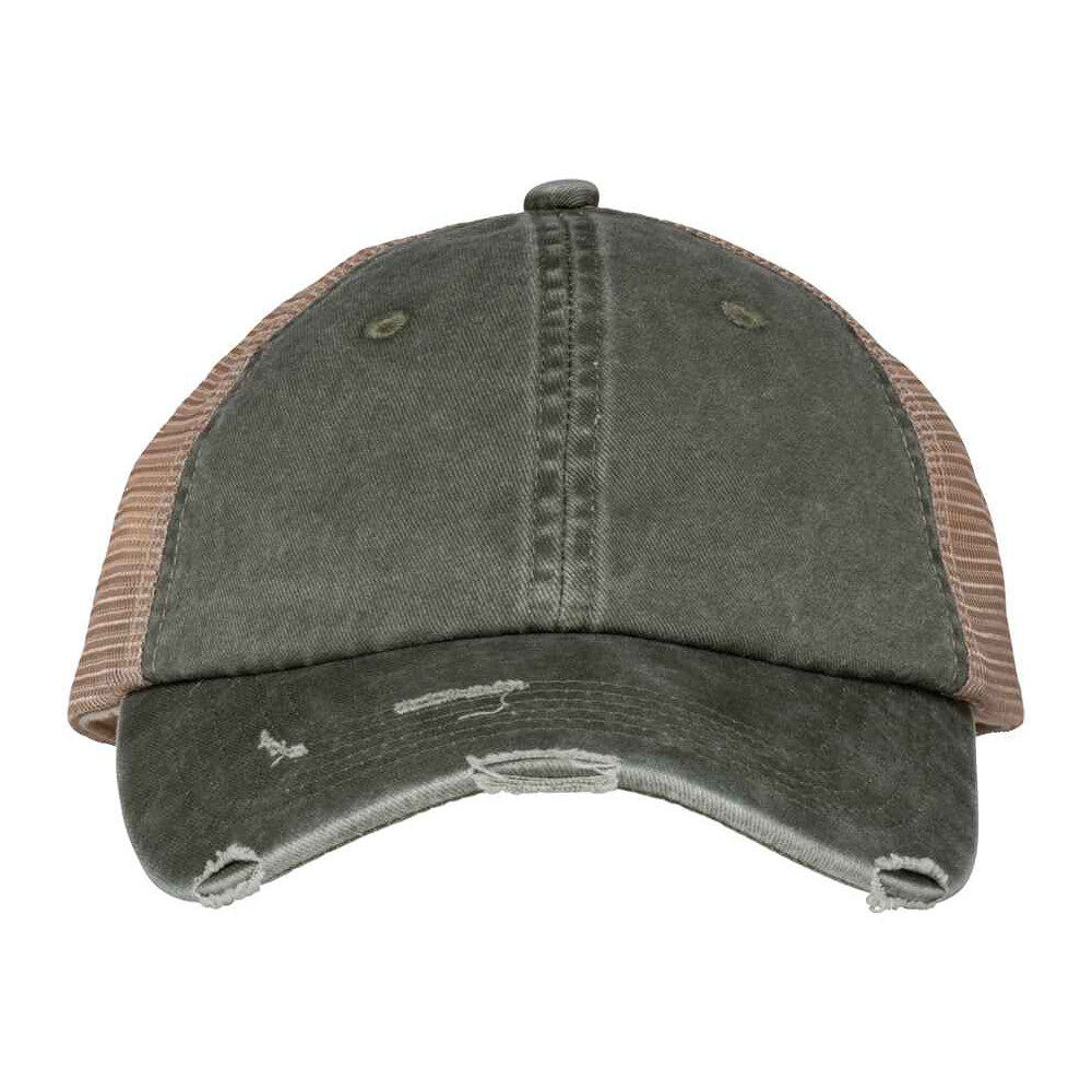 Native Spirit Washed Trucker Destroy Cap (khaki)