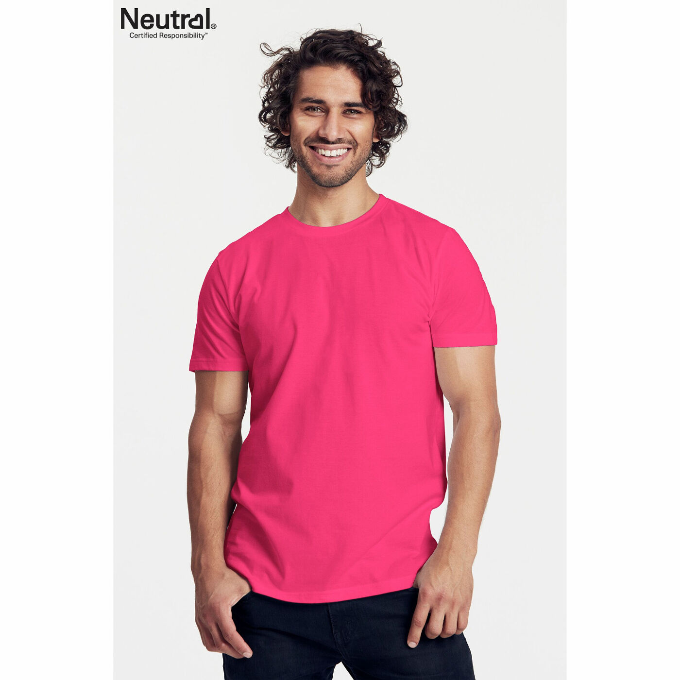 Neutral Men's Fitted Magenta T-Shirt