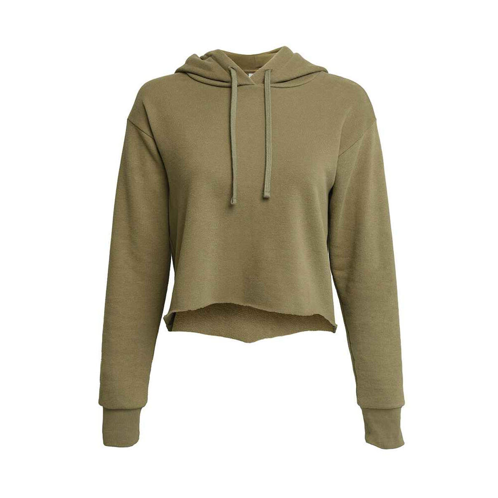 Next Level Ladies Cropped Raw Edge Hoodie