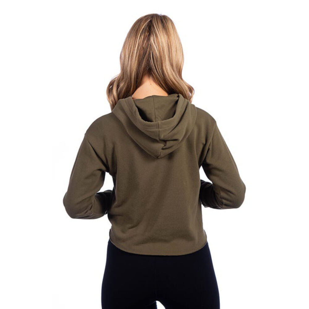 Next Level Ladies Cropped Raw Edge Hoodie