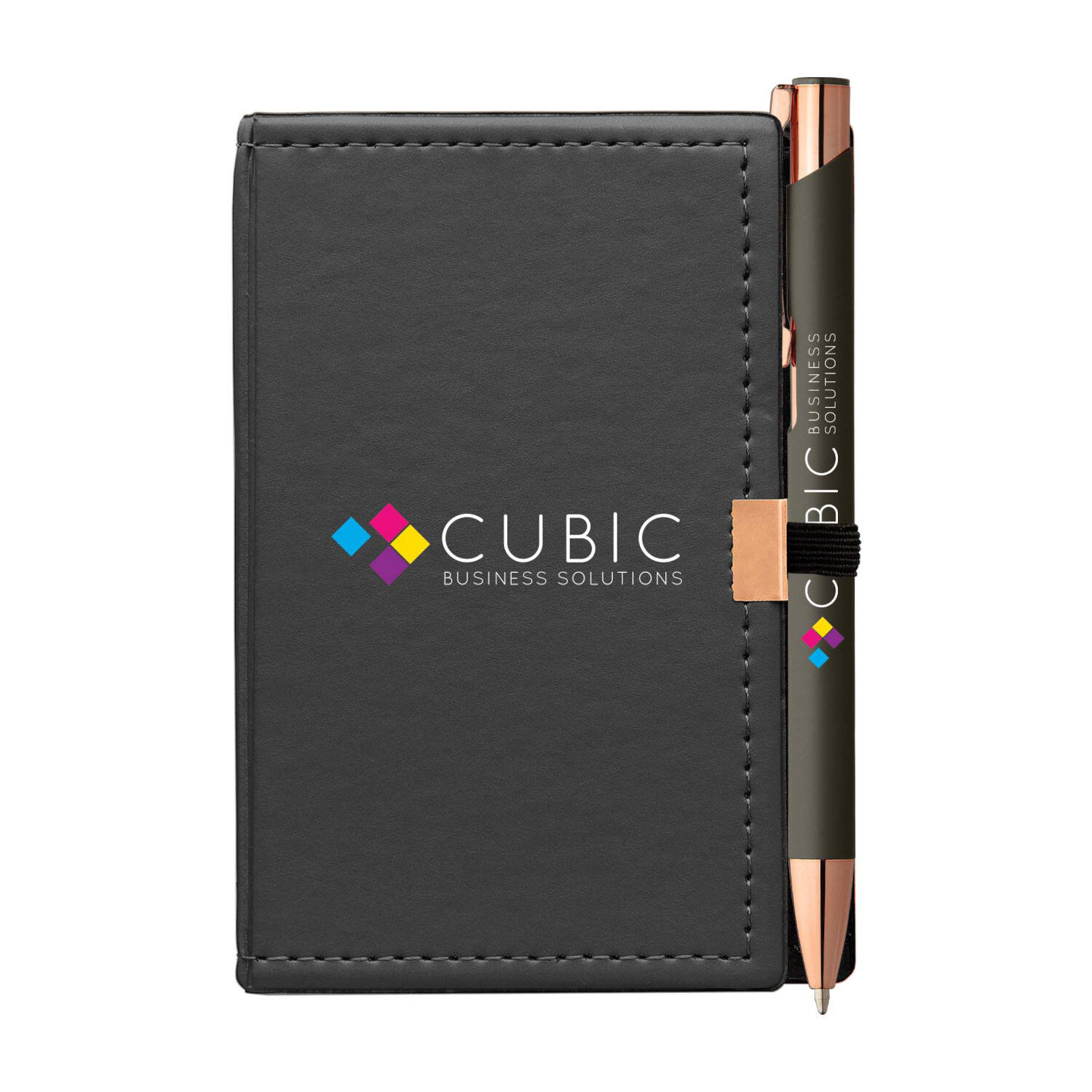 Note Caddy and Pen (with sample branding)