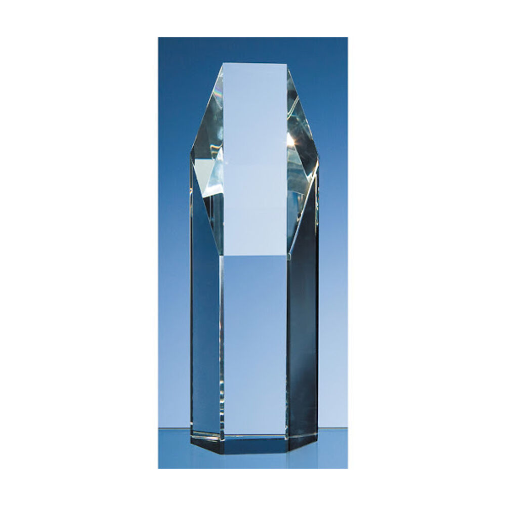 25.5cm Optical Crystal Hexagon Award