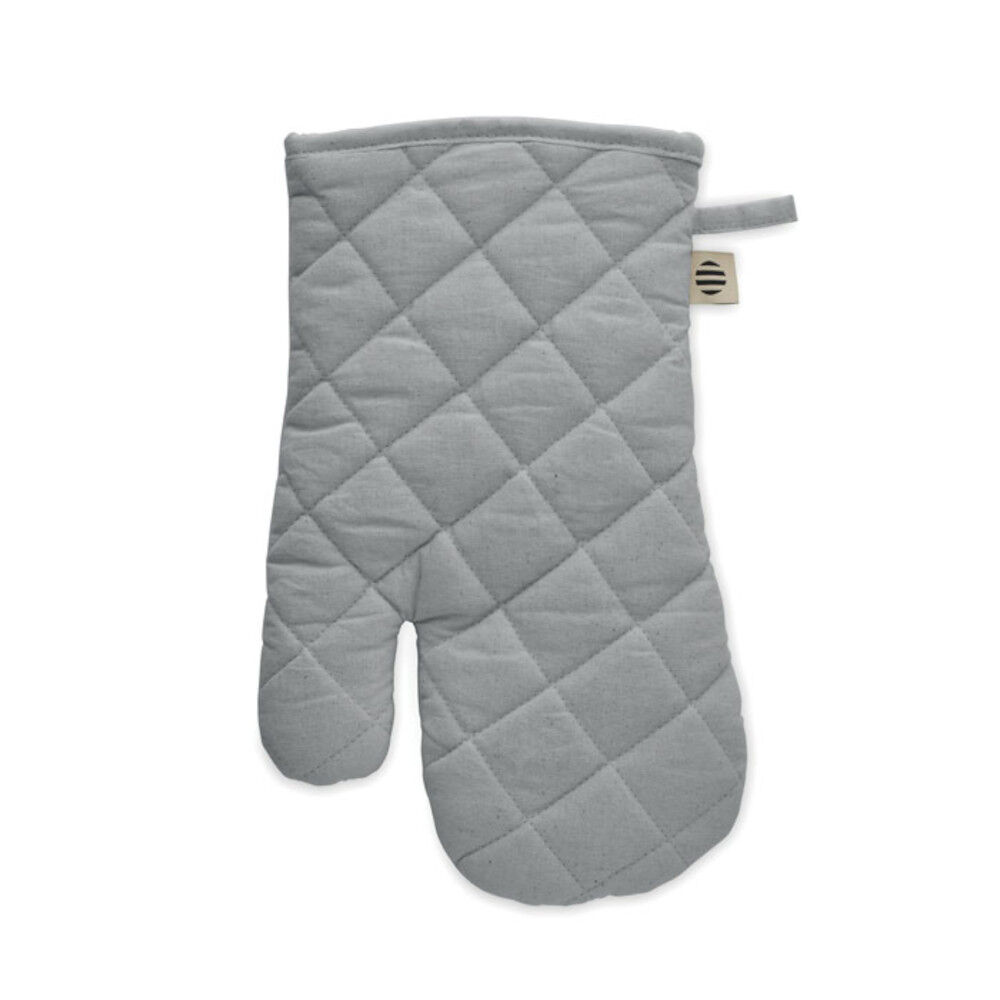 Organic Cotton Oven Glove (grey, reverse side)