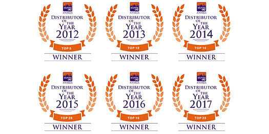 Navillus Print Gifts Distributor of the Year Awards 2012-2017