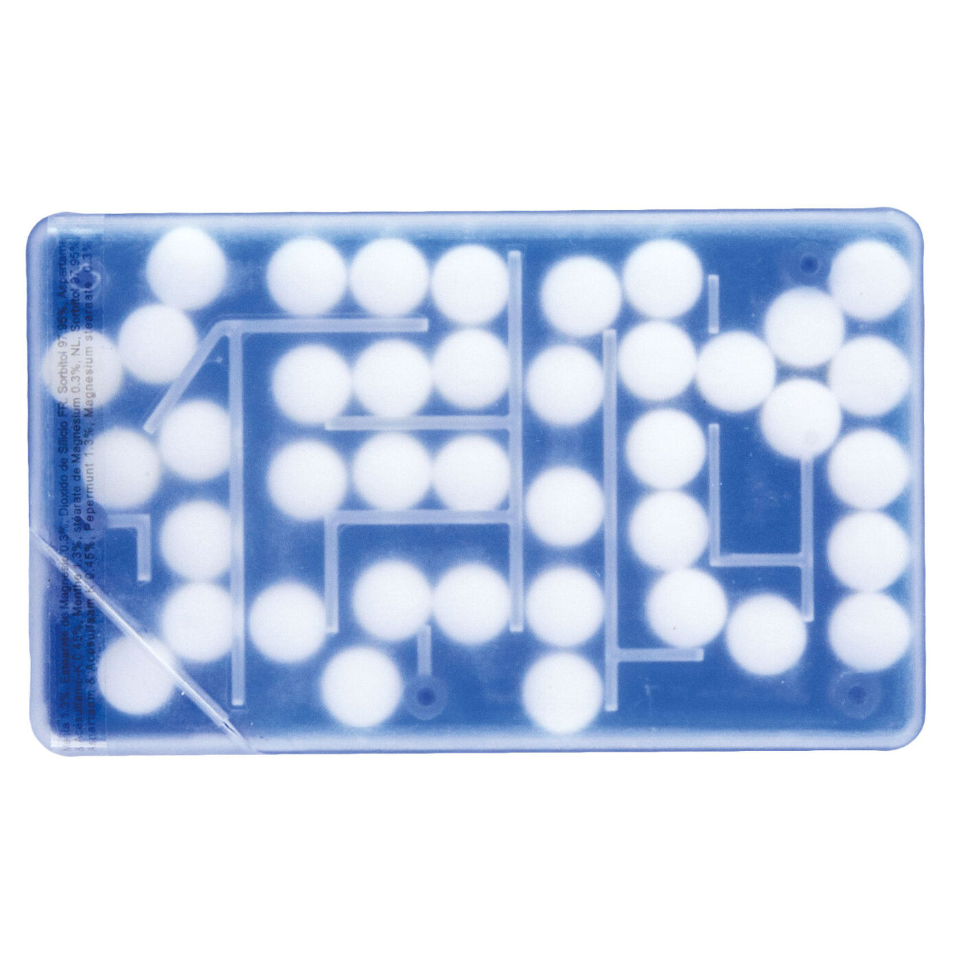 Puzzle Mints in a Credit Card Dispenser - Blue