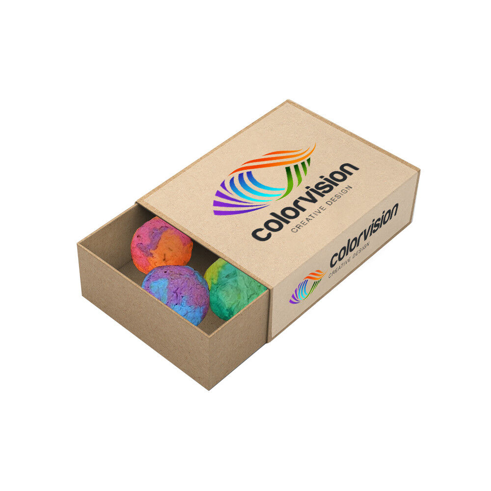 Rainball Coloured Seedball Matchbox