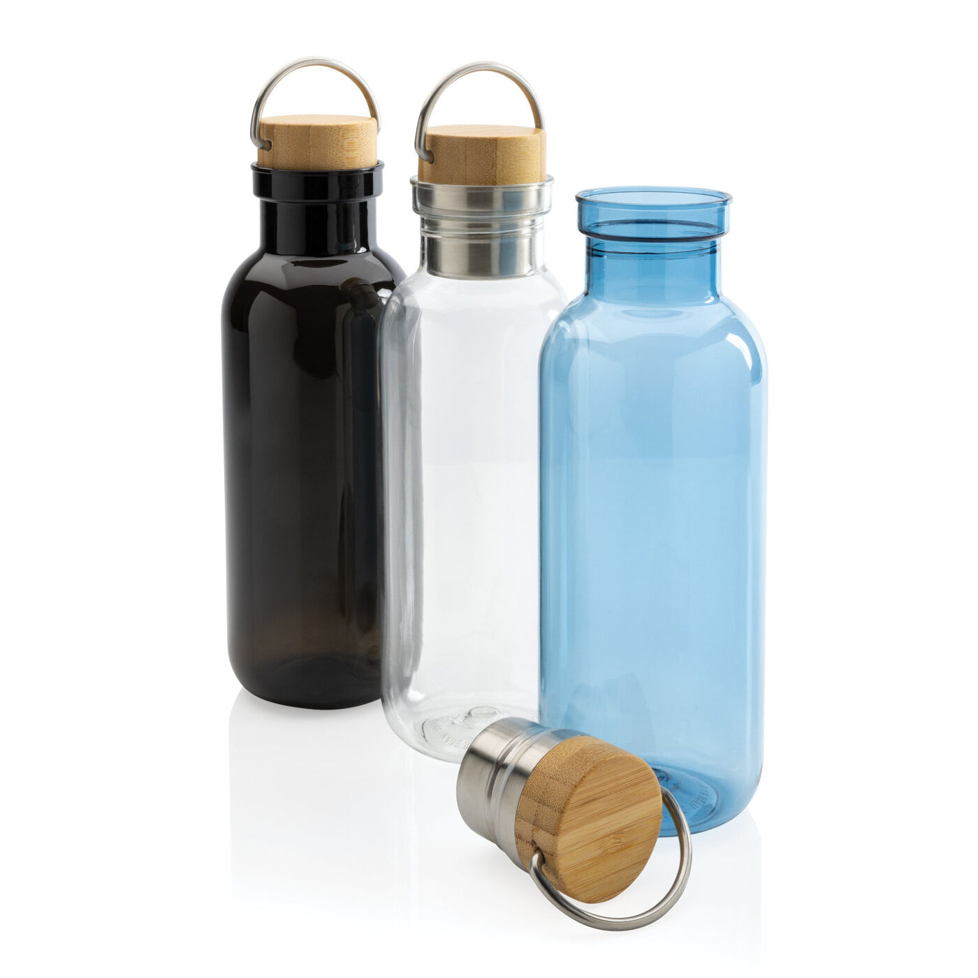 Recycled Bottle with Bamboo Lid and Handle