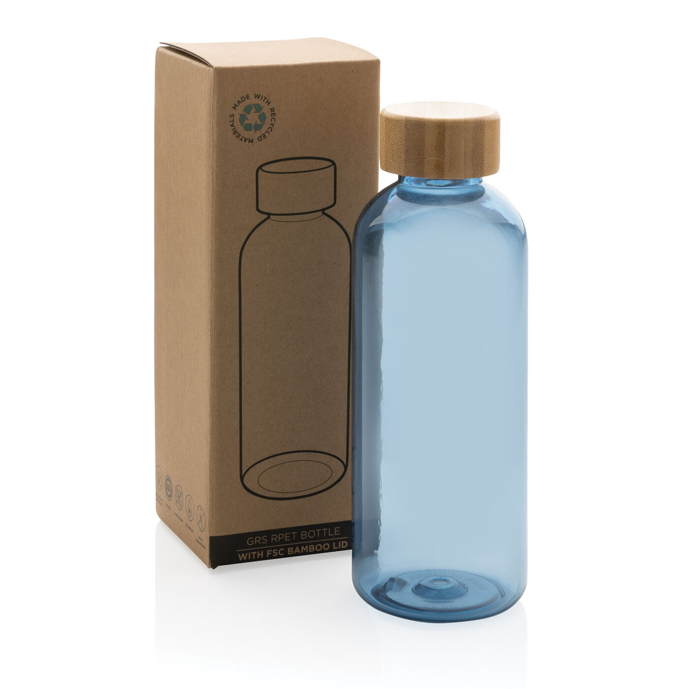 Recycled Plastic Bottle with Bamboo Lid