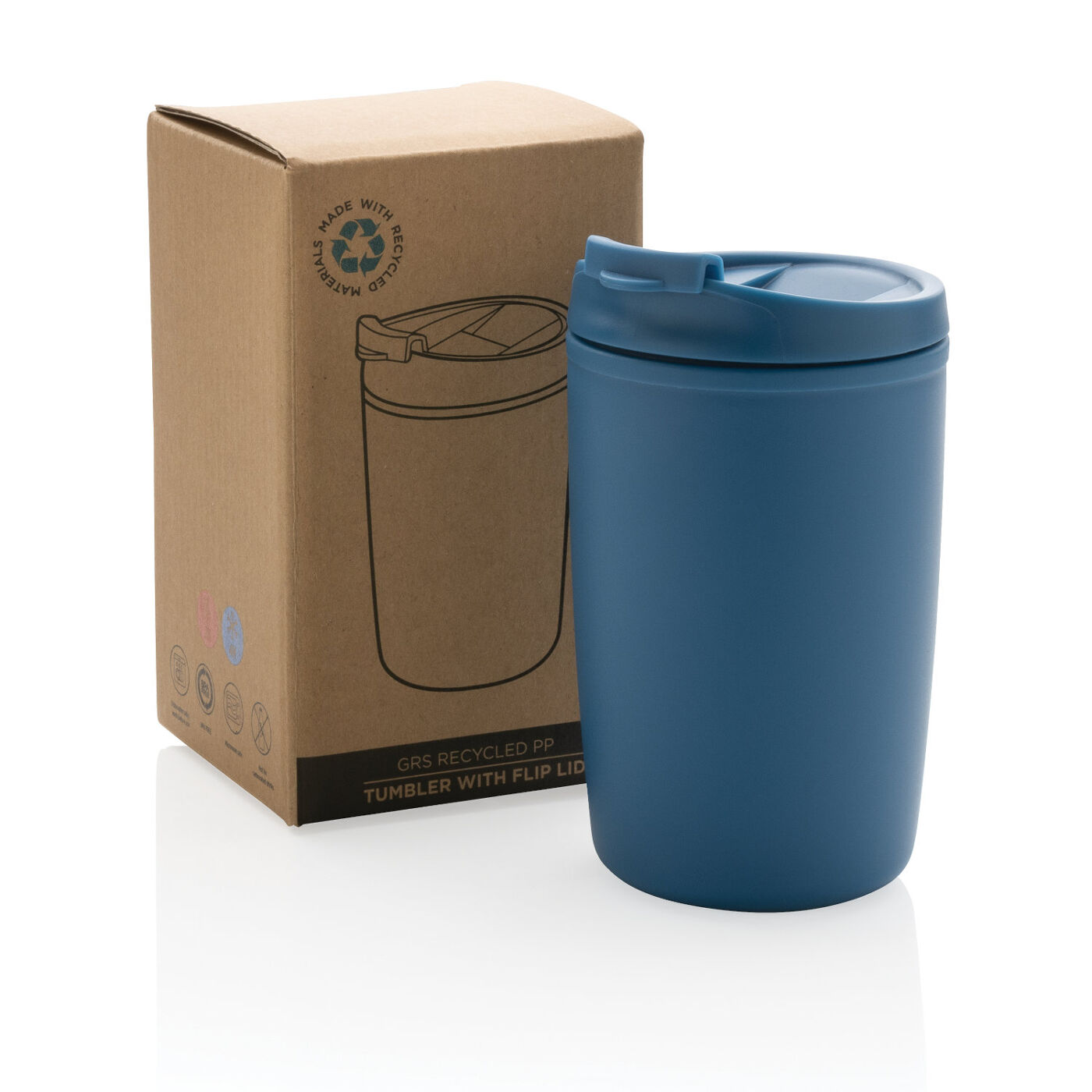 Recycled Plastic Take-Out Cup with Flip Lid