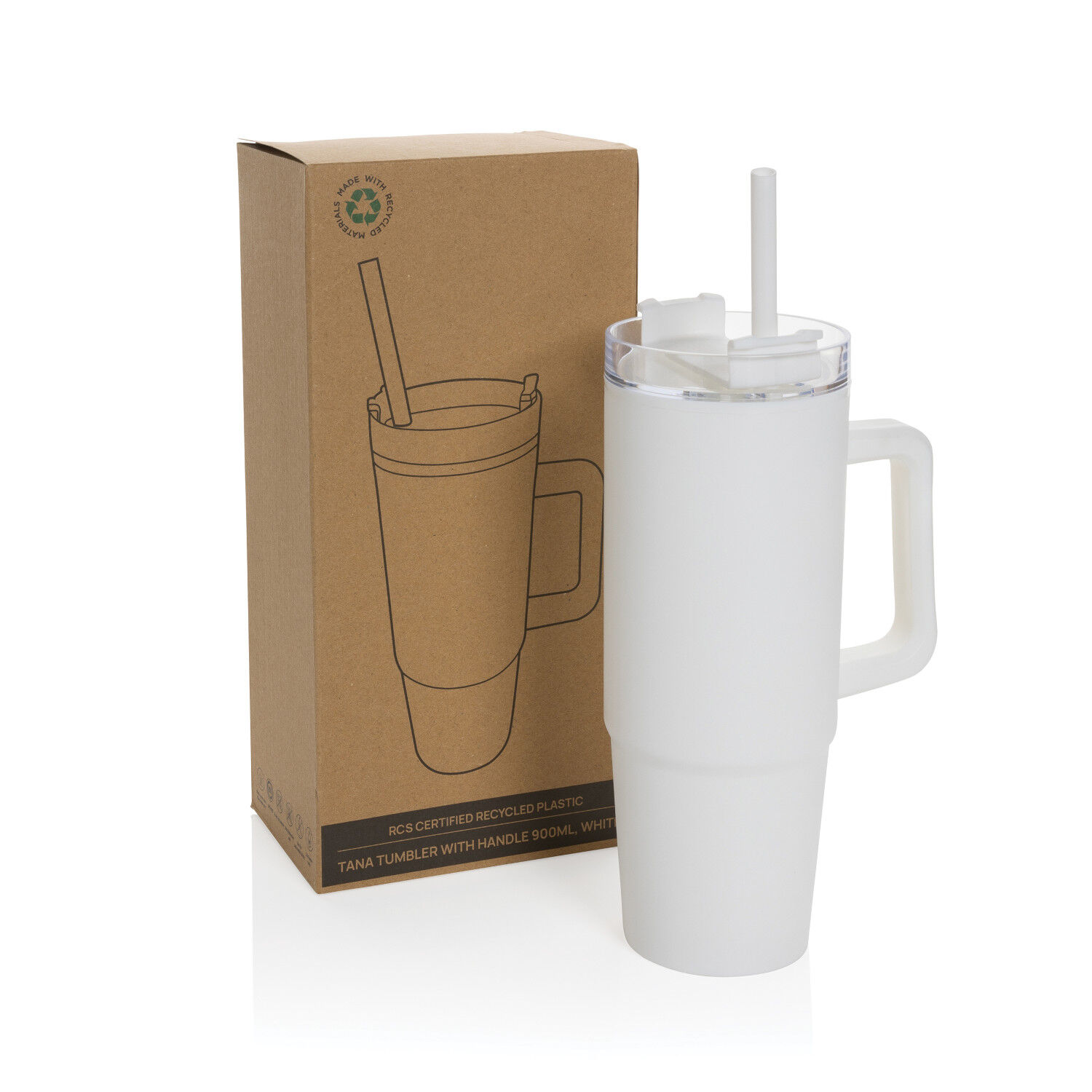 Recycled Plastic Double-Wall Tumbler 900ml