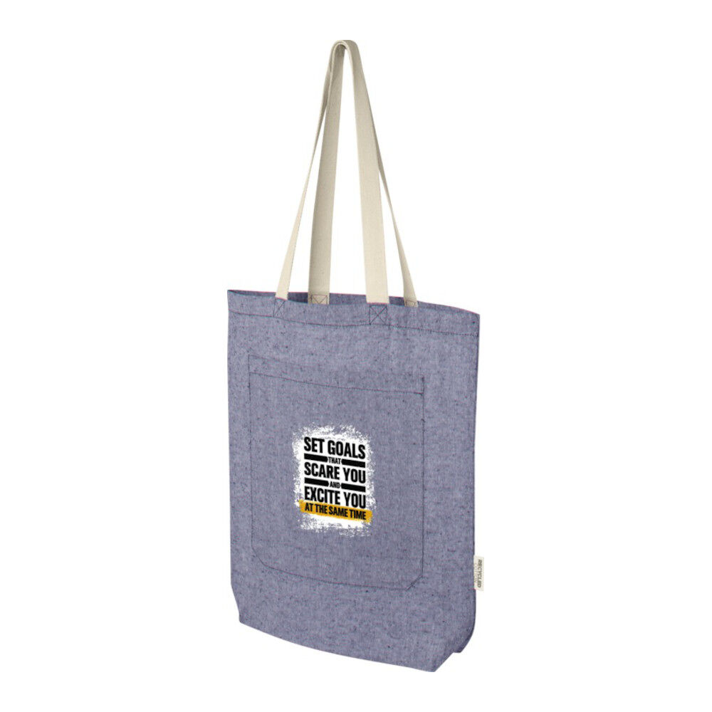 Recycled Polycotton Tote Bag with Pocket