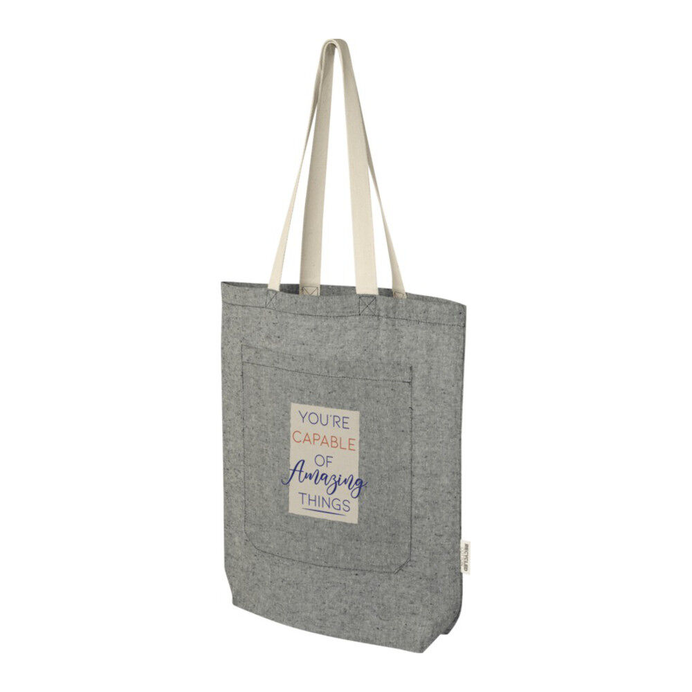 Recycled Polycotton Tote Bag with Pocket