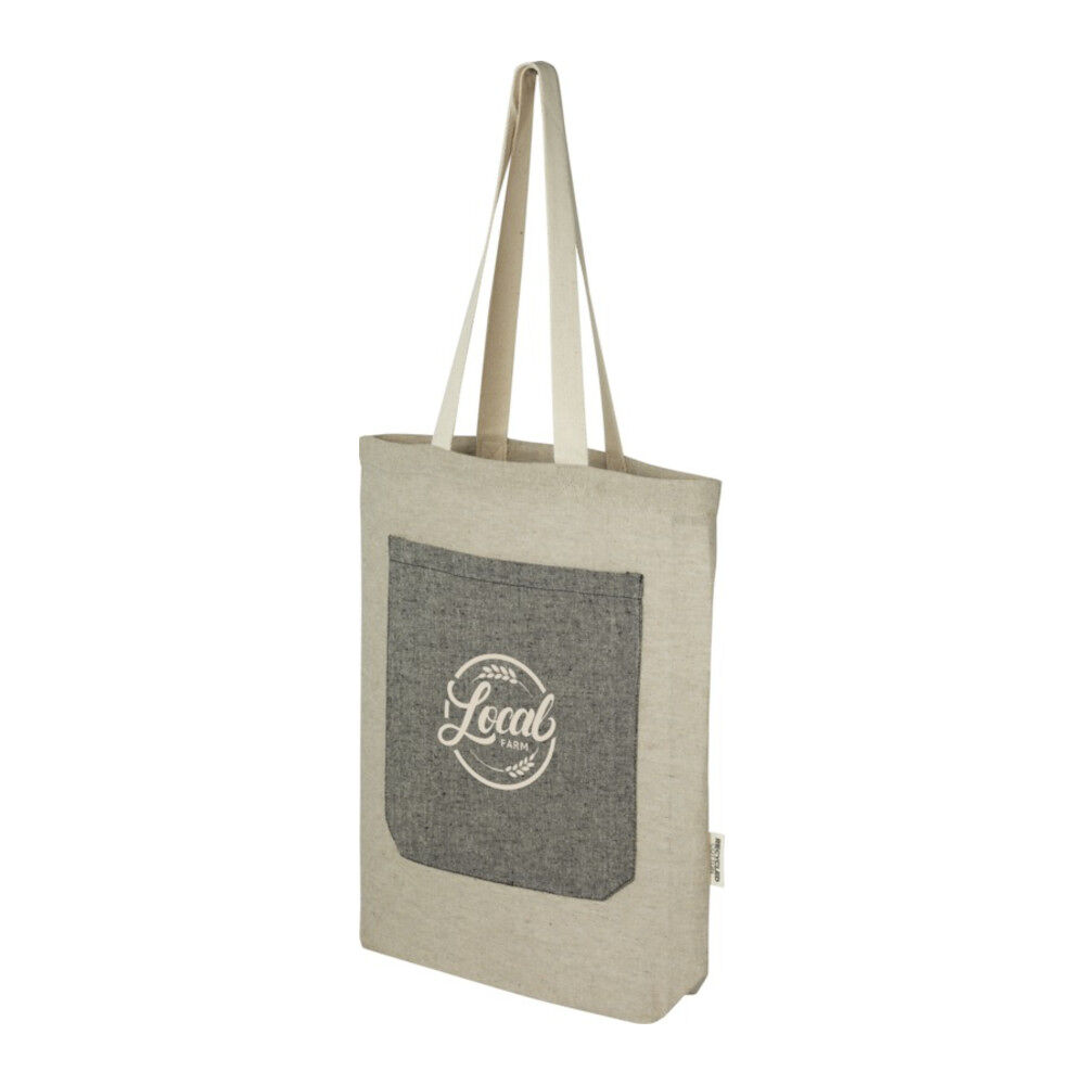 Recycled Polycotton Tote Bag with Pocket