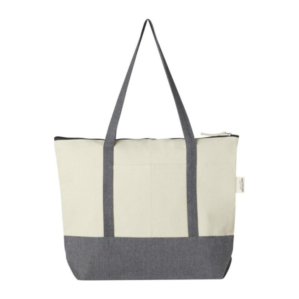 Recycled Polycotton Zippered Tote Bag