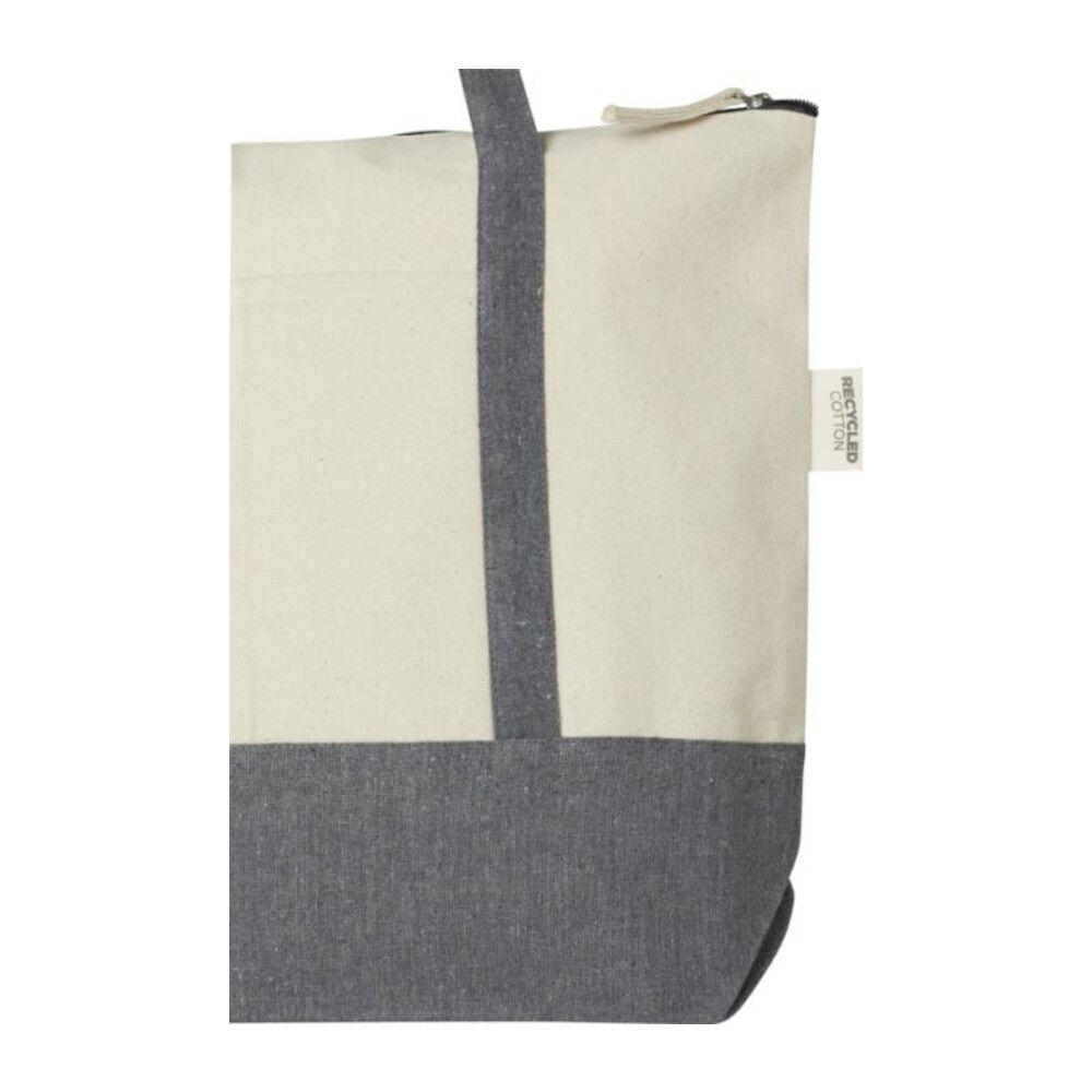 Recycled Polycotton Zippered Tote Bag