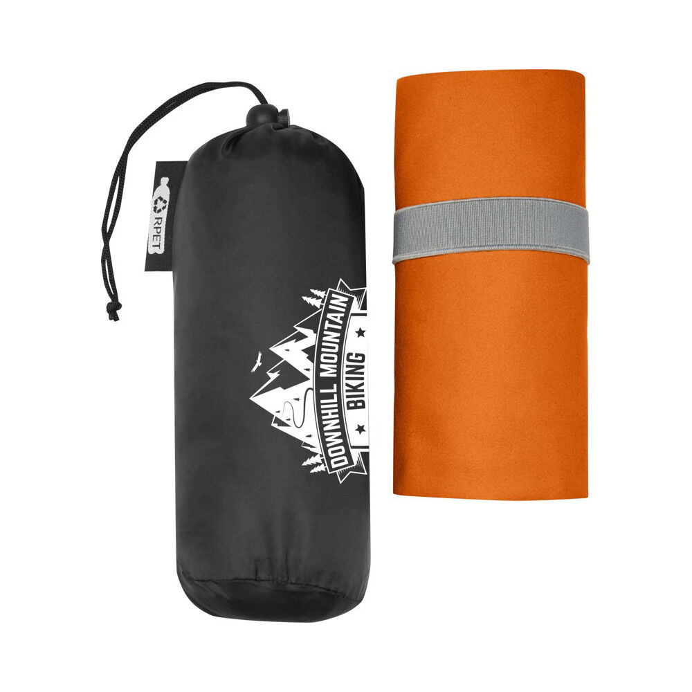 Recycled Sports Towel (orange with custom branding)