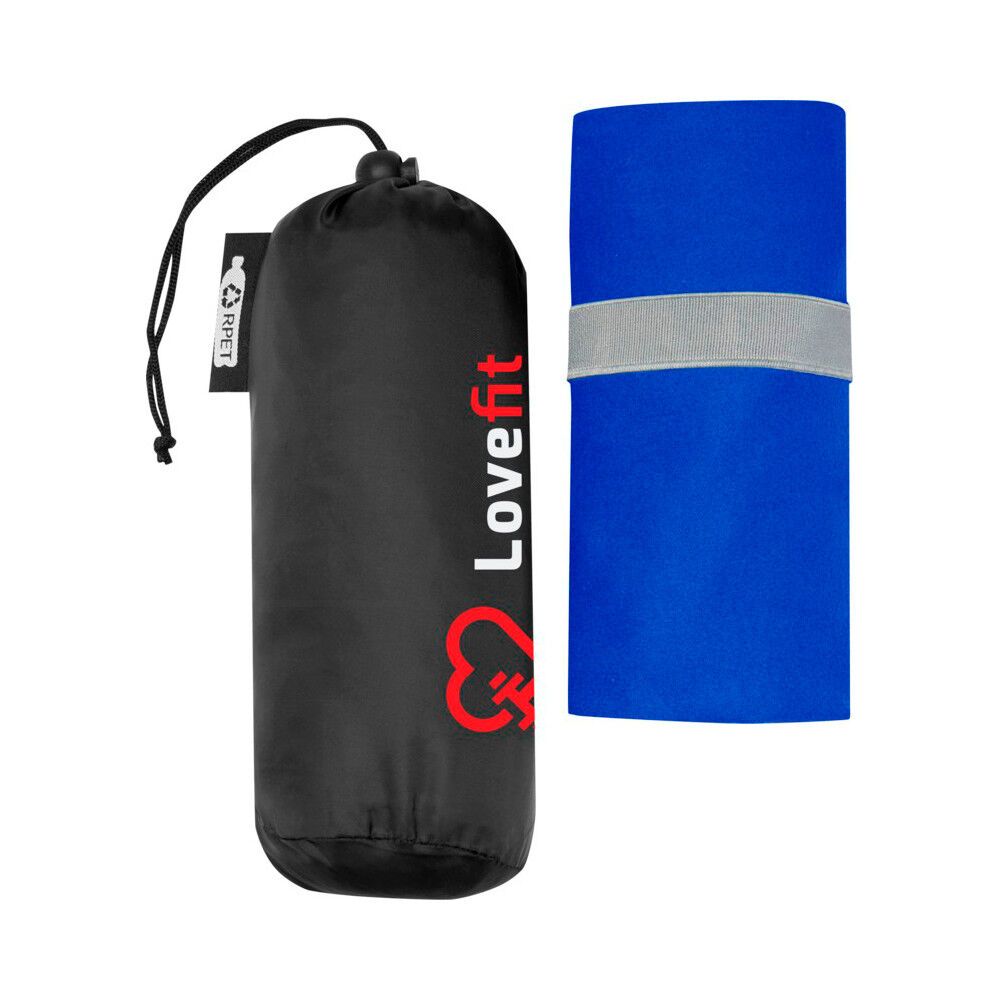 Recycled Sports Towel (blue with custom branding)