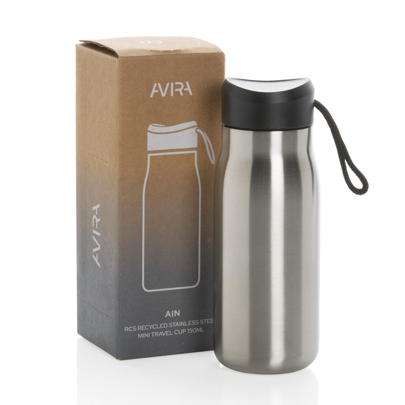 Recycled Steel Compact Thermal Flask 150ml