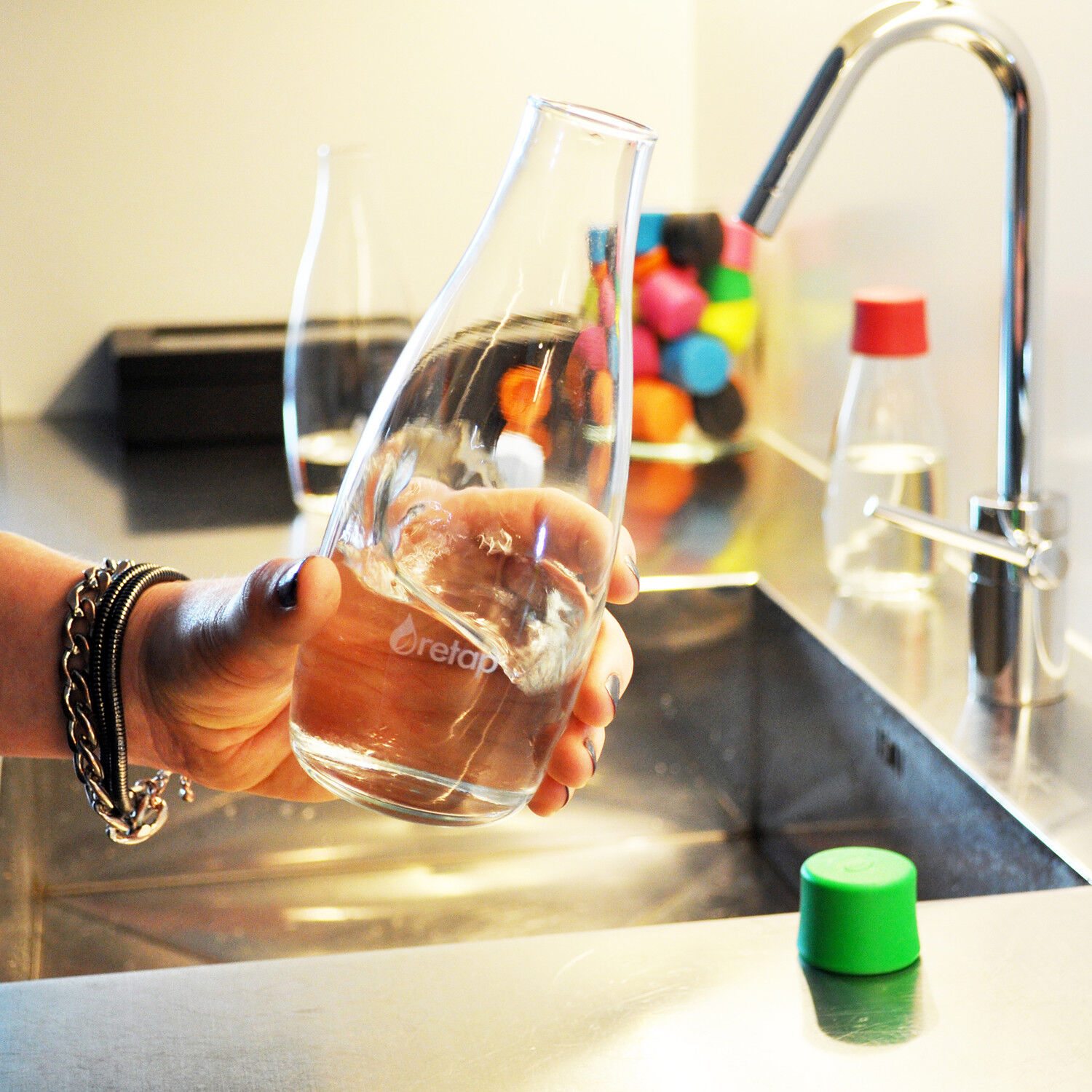 Refillable Glass Water Bottles