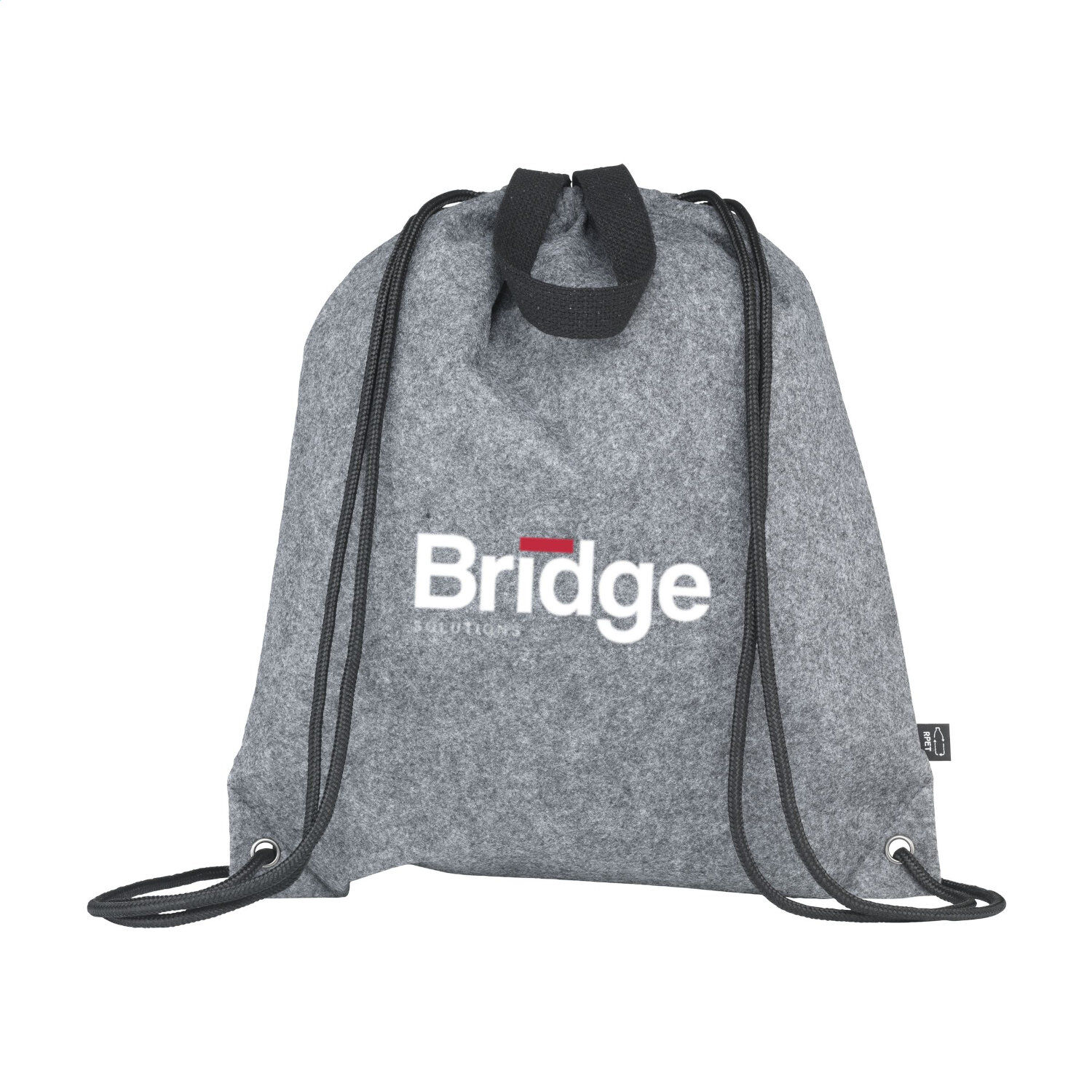 RPET Felt Drawstring Backpack (grey)