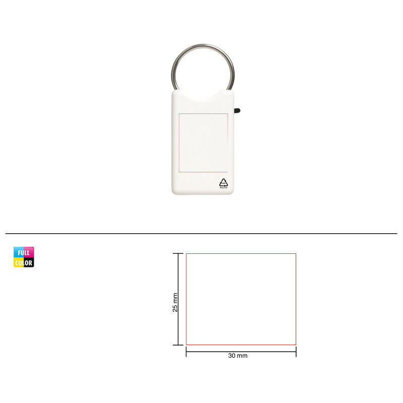 Safe Recycled Keyring (print template)