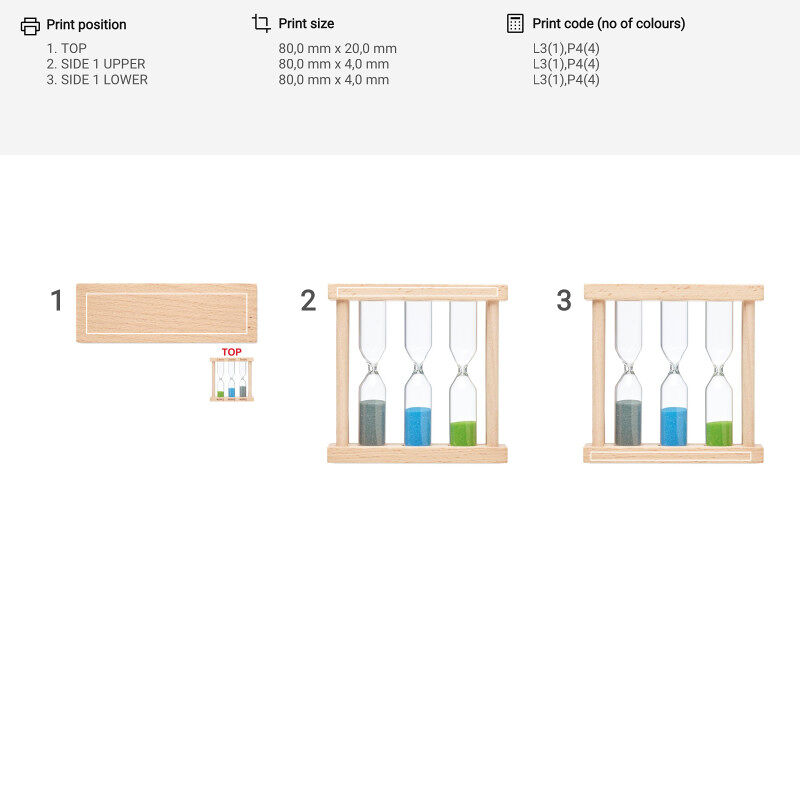 Set Of 3 Sand Timers (print template)