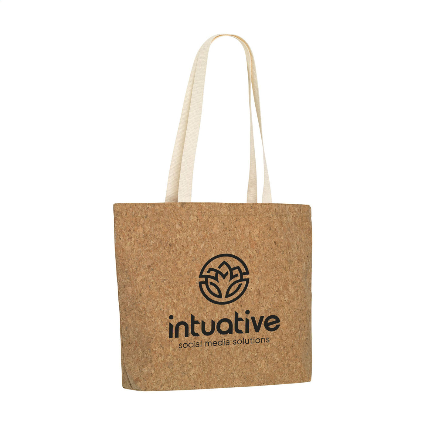 Cork Shopping Bag (cream handles and sample branding)